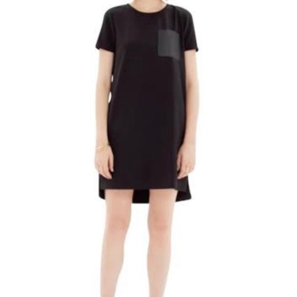 EUC J.Crew Leather Pocket Shift Dress C9033